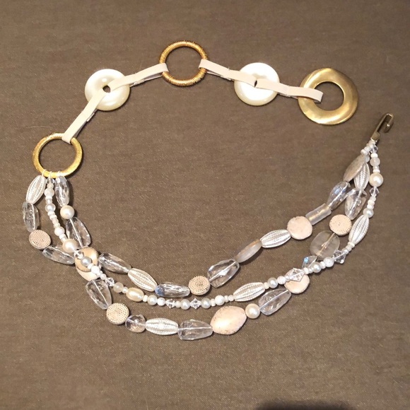 Unique belt made of brass, stones and beads. - Picture 2 of 5